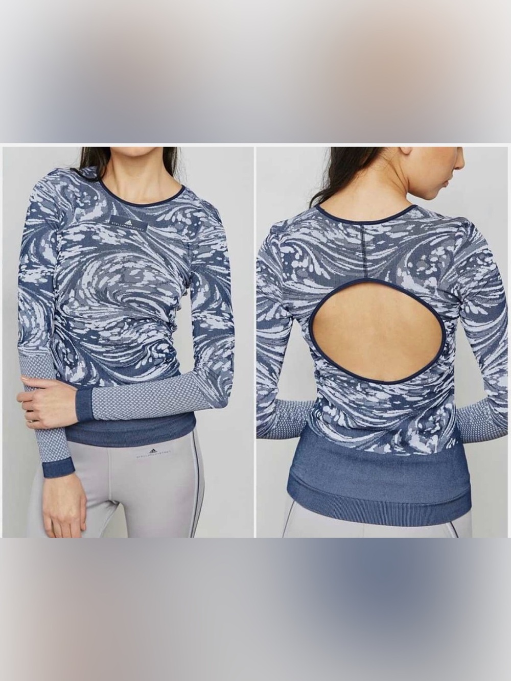 Adidas by Stella McCartney Seamless Yoga Top with Back Cutout